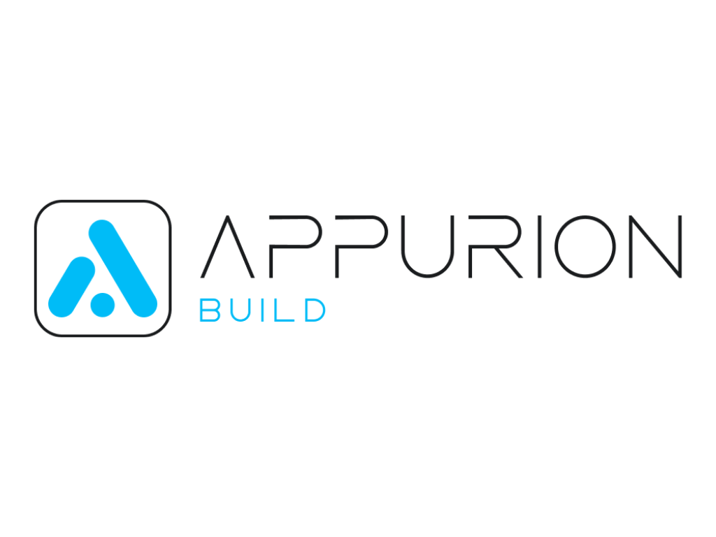 APPURION BUILD Logo mit BUILD-Cyan-Akzent und dem Schriftzug „APPURION BUILD" auf dunklem Hintergrund.